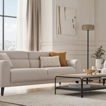 Enza Home Paloma 55701 Krem 3'lü Yataklı Koltuk + Berjer