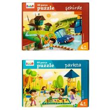 Eolo +4 Yaş Şehirde Ve Parkta 2'li Puzzle Set