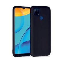 Eonaks Oppo A15 Kamera Korumalı Silikon Rubber Arka Kapak Siyah Kılıf