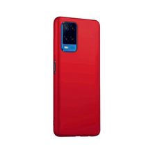 Eonaks Oppo A54 4G Kamera Korumalı Silikon Rubber Arka Kapak Kırmızı Kılıf