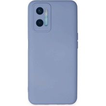 Eonaks Oppo A96 Kamera Korumalı Silikon Rubber Arka Kapak Lila Kılıf