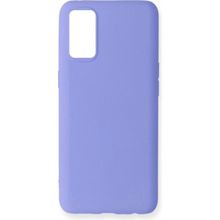 Eonaks Oppo Reno 5 Kamera Korumalı Silikon Rubber Arka Kapak Lila Kılıf