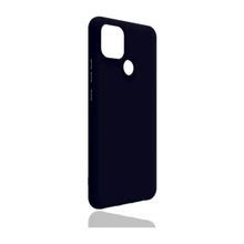 Eonaks Realme C25 Kamera Korumalı Silikon Rubber Arka Kapak Siyah Kılıf