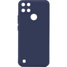 Eonaks Realme C25Y Kamera Korumalı Silikon Rubber Arka Kapak Lacivert Kılıf