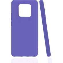 Eonaks Tecno Camon 16 Premier Kamera Korumalı Silikon Rubber Arka Kapak Lila Kılıf