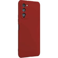 Eonaks Tecno Camon 18 Premier Kamera Korumalı Silikon Rubber Arka Kapak Kırmızı Kılıf