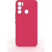 Eonaks Tecno Pova Neo Kamera Korumalı Silikon Rubber Arka Kapak Kırmızı Kılıf