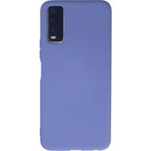 Eonaks Vivo Y20 Kamera Korumalı Silikon Rubber Arka Kapak Lila Kılıf