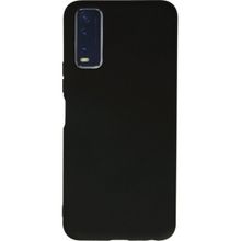 Eonaks Vivo Y20 Kamera Korumalı Silikon Rubber Arka Kapak Siyah Kılıf