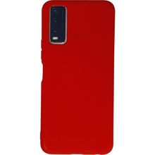 Eonaks Vivo Y20S Kamera Korumalı Silikon Rubber Arka Kapak Kırmızı Kılıf
