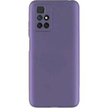 Eonaks Xiaomi Redmi 10 Kamera Korumalı Silikon Rubber Arka Kapak Lila Kılıf