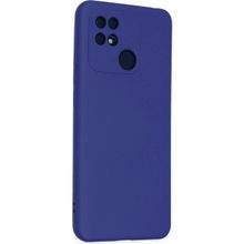Eonaks Xiaomi Redmi 10C Kamera Korumalı Silikon Rubber Arka Kapak Lacivert Kılıf