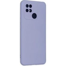 Eonaks Xiaomi Redmi 10C Kamera Korumalı Silikon Rubber Arka Kapak Lila Kılıf