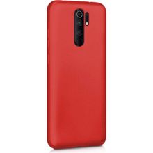 Eonaks Xiaomi Redmi 9 Kamera Korumalı Silikon Rubber Arka Kapak Kırmızı Kılıf