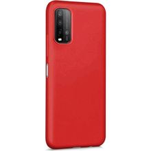 Eonaks Xiaomi Redmi 9T Kamera Korumalı Silikon Rubber Arka Kapak Kırmızı Kılıf