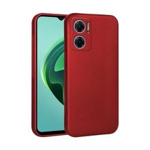 Eonaks Xiaomi Redmi Note 11E Kamera Korumalı Silikon Rubber Arka Kapak Kırmızı Kılıf
