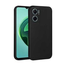 Eonaks Xiaomi Redmi Note 11E Kamera Korumalı Silikon Rubber Arka Kapak Siyah Kılıf
