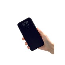 Eonaks Xiaomi Redmi Note 9 Kamera Korumalı Silikon Rubber Arka Kapak Siyah Kılıf