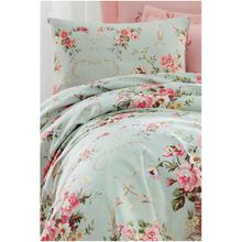 Eponj Home Baskılı Tek Kişilik Alanur Mint Pike Seti