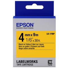 Epson LK-1YBP Sarı Üzerine Siyah Orjinal Etiket