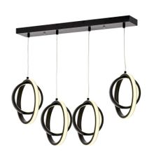 Eray Aydınlatma 1909-4 Siyah Sıralı 4 Lü Led Avize