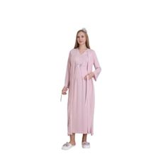 ERDENİZ TEKSTİL Kadın Hamile Gecelik ve Sabahlık Takımı, Dantel Detaylı, V Yaka, 2 Parça-Pregnant Clothing-2290 (XL)