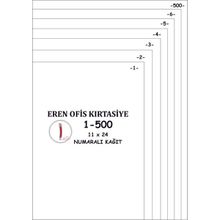 Eren 1-500-80 gr A4 Numaralı Kağıt