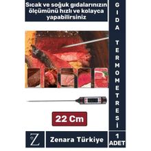 Ergonomik LCD Ekran Çift Ölçüm Birimi Hafızalı Et Sıvı Mama Sıcak Soğuk Saplamalı GIDA TERMOMETRESİ