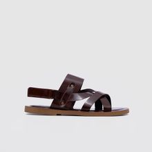 Erkek Düz Sandalet [052133] - 00Kahverengi