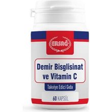 Ersağ Demir Bisglisinat Vitamin C 60 Kapsül