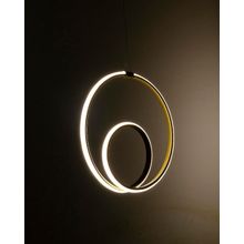 Erva Çift Daire Gold Ledli Avize