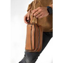 Erzeno Hakiki Deri Erkek Tıraş El Portföy&Clutch Bakım Çantası