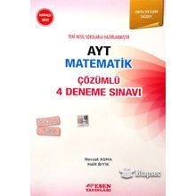 Esen Yayınları Esen AYT Çözümlü 4 Deneme Matematik (mavi Seri)