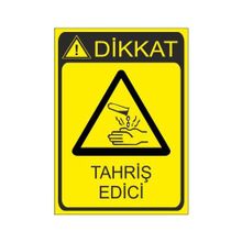 Este Uyarı Levhaları Tahriş Edici 25x35 cm Uyarı Levhası