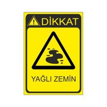 Este Uyarı Levhaları Yağlı Zemin 25x35 cm Uyarı Levhası