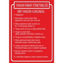 Este Uyarı Levhaları Yangın İhbar Yönetmeliği 25x35 cm Uyarı Levhası