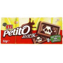 Eti 32 gr Petito Ayıcık Mini Sütlü Çikolata