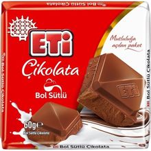 Eti 60 gr Bol Sütlü Çikolata