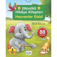 Etkinlikli Hikaye Kitapları Hayvanlar Dizisi 4 Kitap Akide Şekeri Yayınları