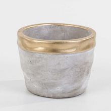 Euro Flora Dore Bantlı Beton 12x9 cm Saksı