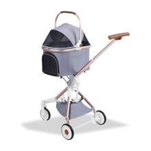 Eurodog 83x48.5x110 cm Gri Katlanabilir Köpek Arabası