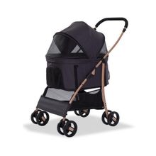 Eurodog Katlanabilir Siyah 64x50x98 cm Köpek Arabası