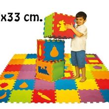 EVA Geometrik Şekiller 7 mm 33x33 cm Puzzle Oyun Matı