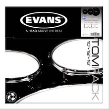 Evans ETP-ONX2-R 10+12+16 Tom Kumlu Siyah Rock Kit Çift Katlı Davul Derisi