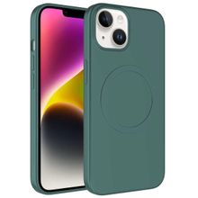 Evastore Apple iPhone 13 Magsafe Wireless Şarj Özellikli Pastel Renk Silikon Plas Kapak Kılıf