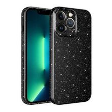 Evastore Apple iPhone 13 Pro Kamera Korumalı Simli Lüks Koton Kapak Kılıf