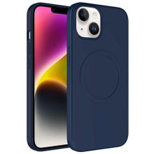 Evastore Apple iPhone 14 Magsafe Wireless Şarj Özellikli Pastel Renk Silikon Mat Kapak Kılıf