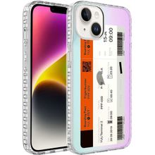 Evastore Apple iPhone 14 Plus Airbag Kenarlı Renkli Desenli Silikon Zore Elegans Kapak Kılıf