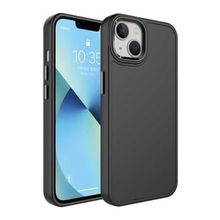 Evastore Apple iPhone 14 Plus Metal Çerçeve ve Buton Tasarımlı Sert Botox Kapak Kılıf
