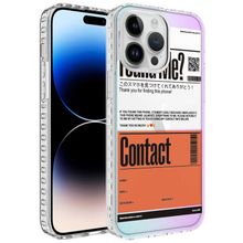 Evastore Apple iPhone 14 Pro Airbag Kenarlı Renkli Desenli Silikon Elegans Kapak Kılıf